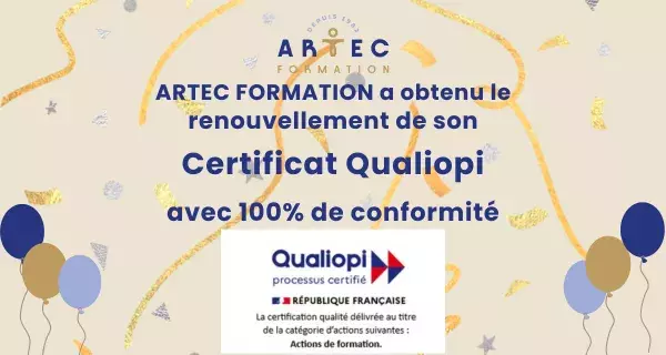 Certificat de renouvelement Qualiopi de ARTEC