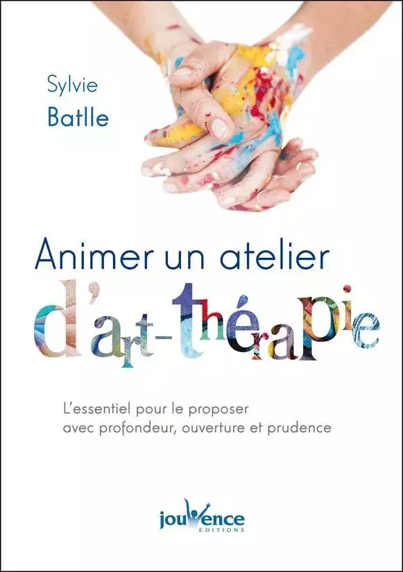 couverture avec mains peintes et titre art-thérapie