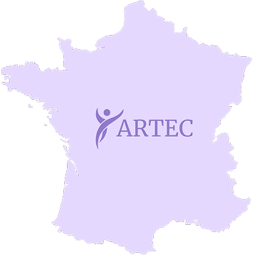 carte de France avec logo Artec au centre
